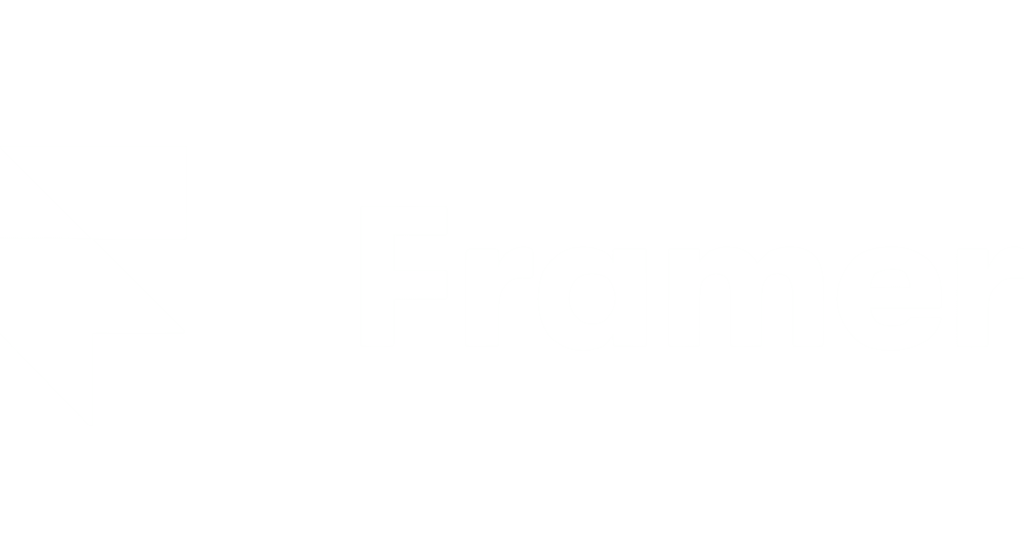 framer logo in white color