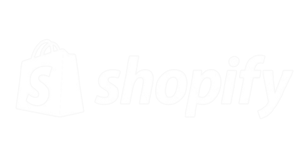 Shopify logo in white
